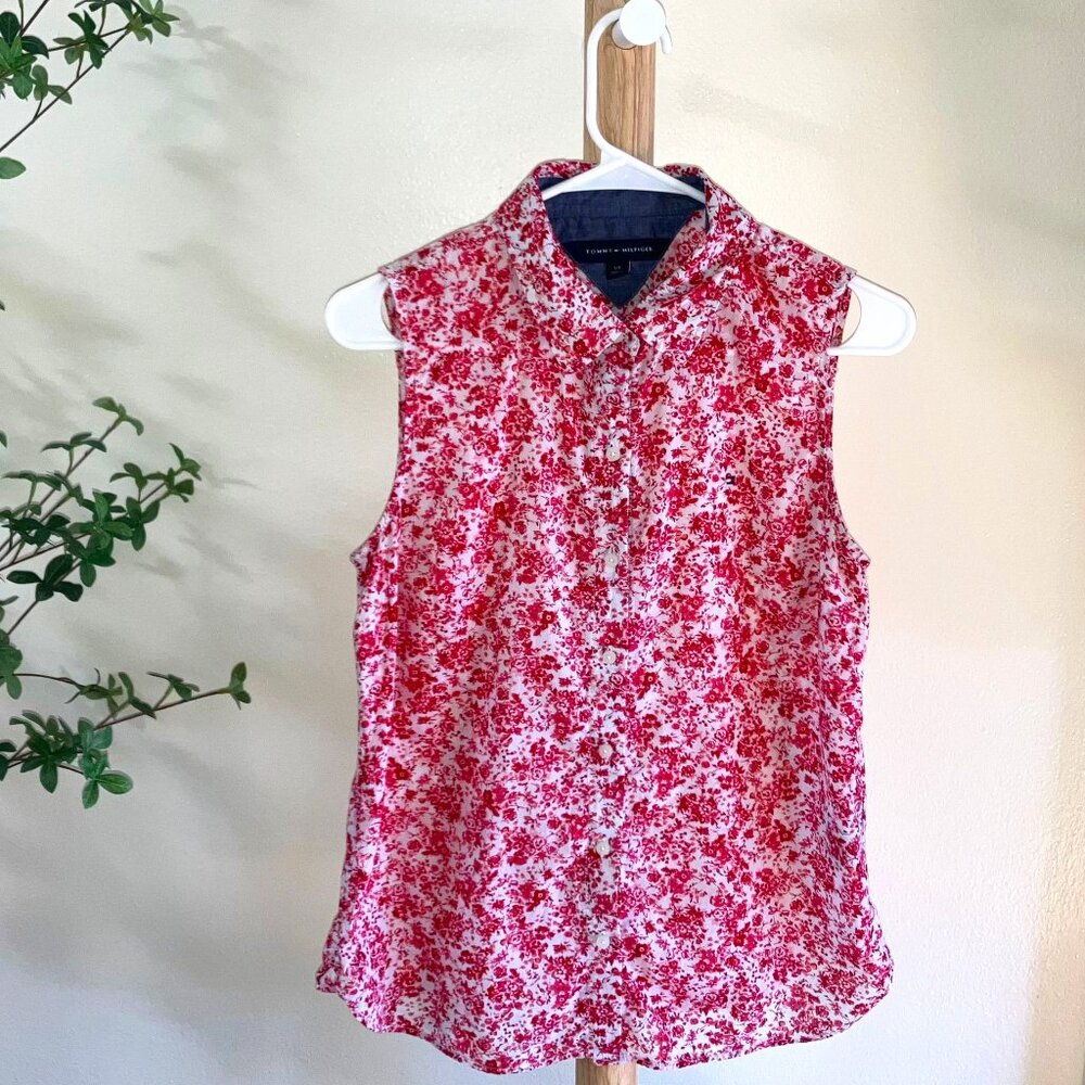 Tommy Hilfiger Floral-Print Sleeveless Shirt
